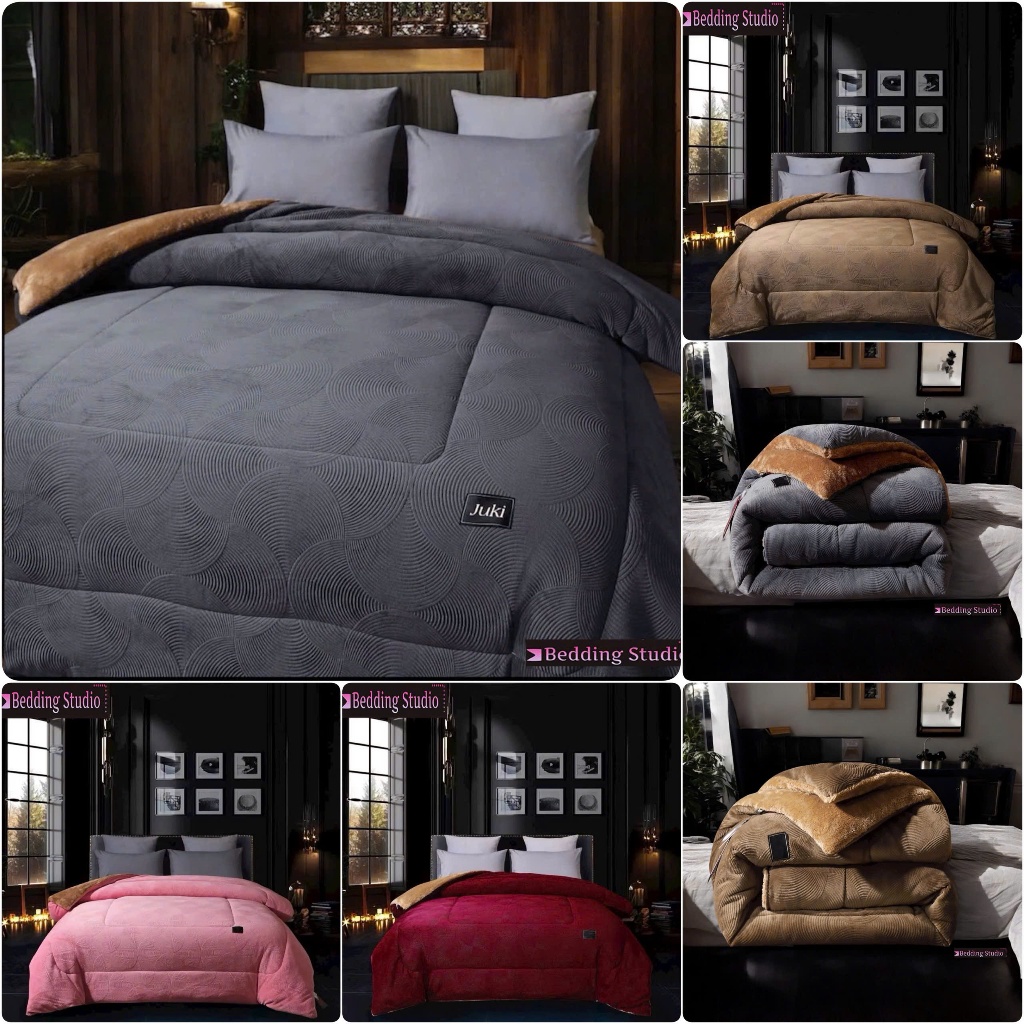 JUKI LUXURY French Shepherd Premium ถัก Merino แกะสักหลาด, ผ้าไหมผ้าฝ้าย KT 2mx2m3 VIP