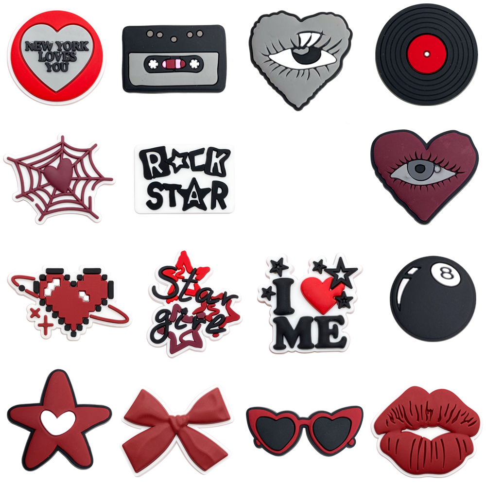 15 ชิ้น / ชุด JIBBIT CHARM พลาสติก CROCS SLIPPERS