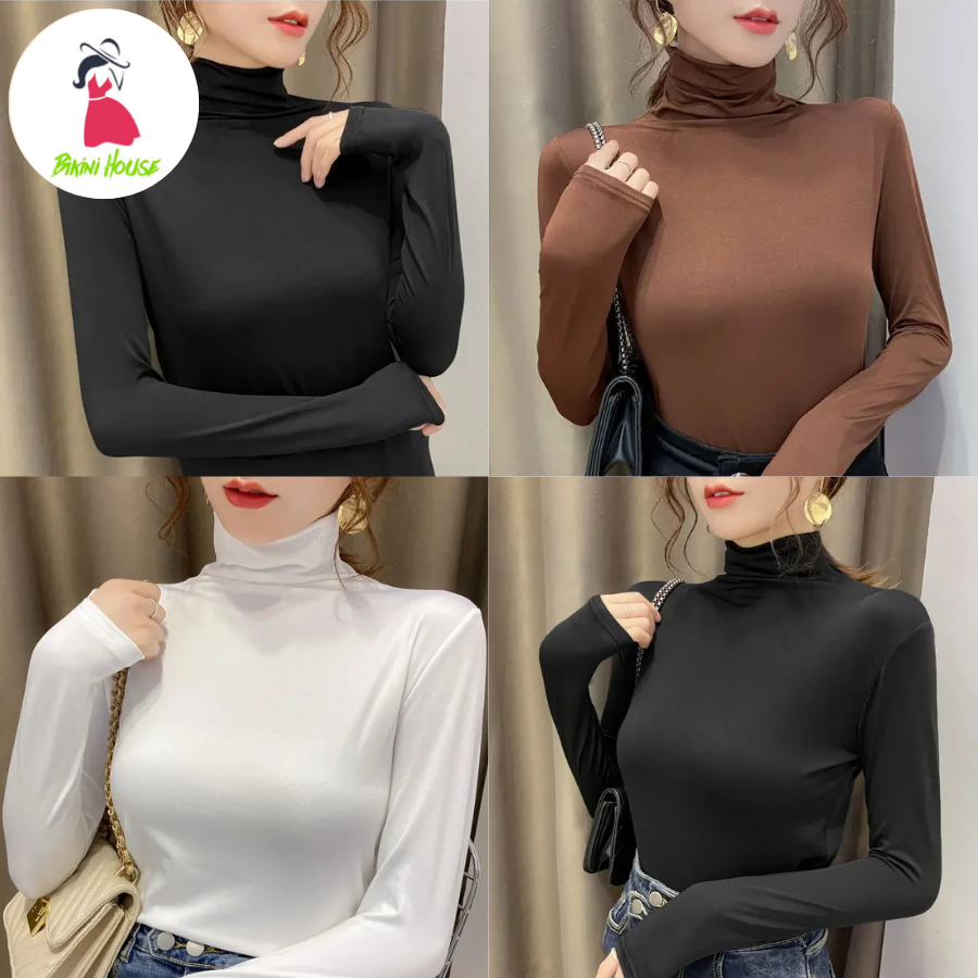 เสื้อแจ็คเก็ตเก็บความร้อนฤดูใบไม้ร่วงฤดูหนาวคอปกสูงพื้นฐานสําหรับผู้หญิงผ้ายืดนุ่มเพื่อให้อบอุ่น5820