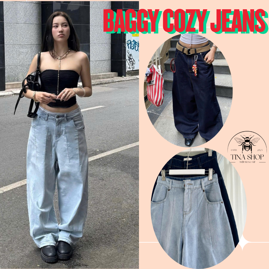 COZY JEANS BAGGY - SUPER HOT TREND BAGGY JEANS - TINA SHOP