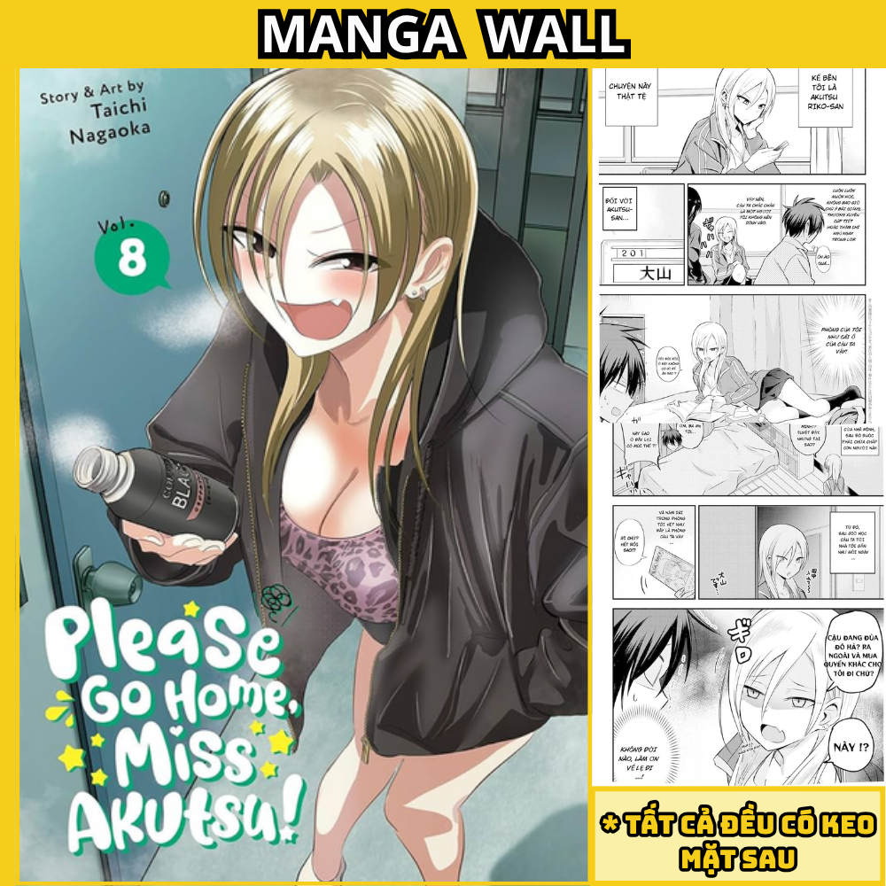 Combo วอลเปเปอร์อนิเมะ 100 ชิ้น Please Go Home, Akutsu-San! มังงะ กําแพง ภาพวาดติดผนัง โปสเตอร์