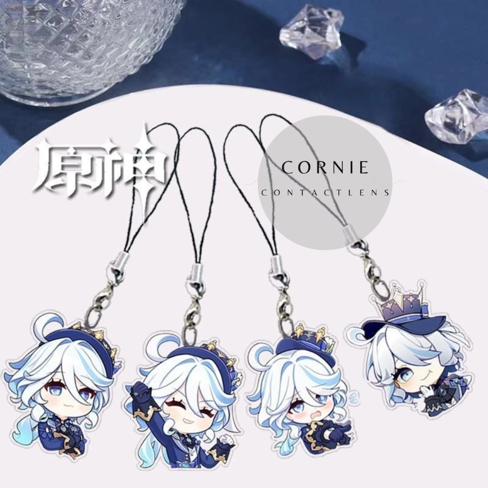 พวงกุญแจโทรศัพท์ Furina Genshin Impact Furina สายคล้องโทรศัพท์รุ่นลิมิเต็ด - CORIE CONTACTLENSE