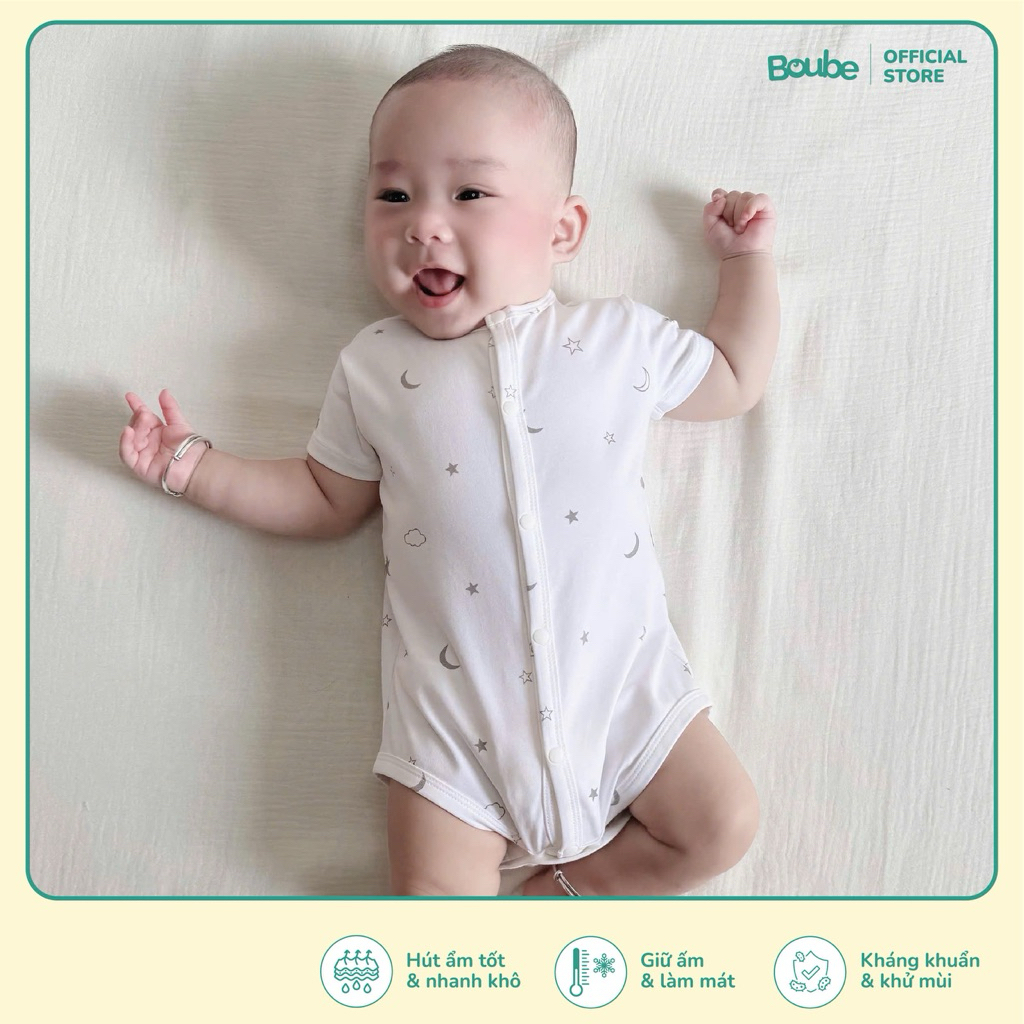 จั๊มสูทสามเหลี่ยม บอดี้ชิพกระดุมตรงพร้อมสตาร์โมติฟสําหรับเด็กแรกเกิด เด็กผู้ชาย เด็กผู้หญิง โบube ผ้