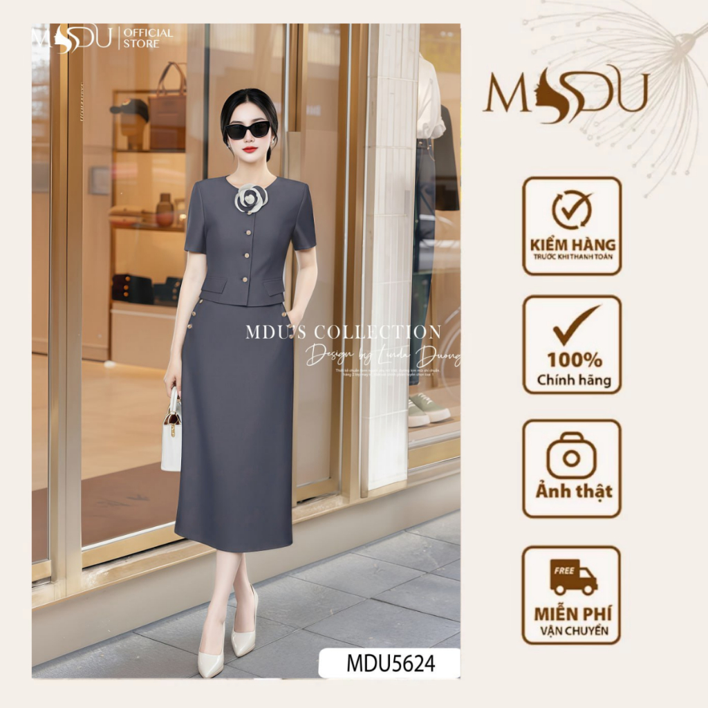 ออกแบบชุด MDU5624 ดอกไม้ที่คอด้วยปุ่มโลหะผสมประณีตทําจากวัสดุข้อความยางคุณภาพสูงจาก MDU