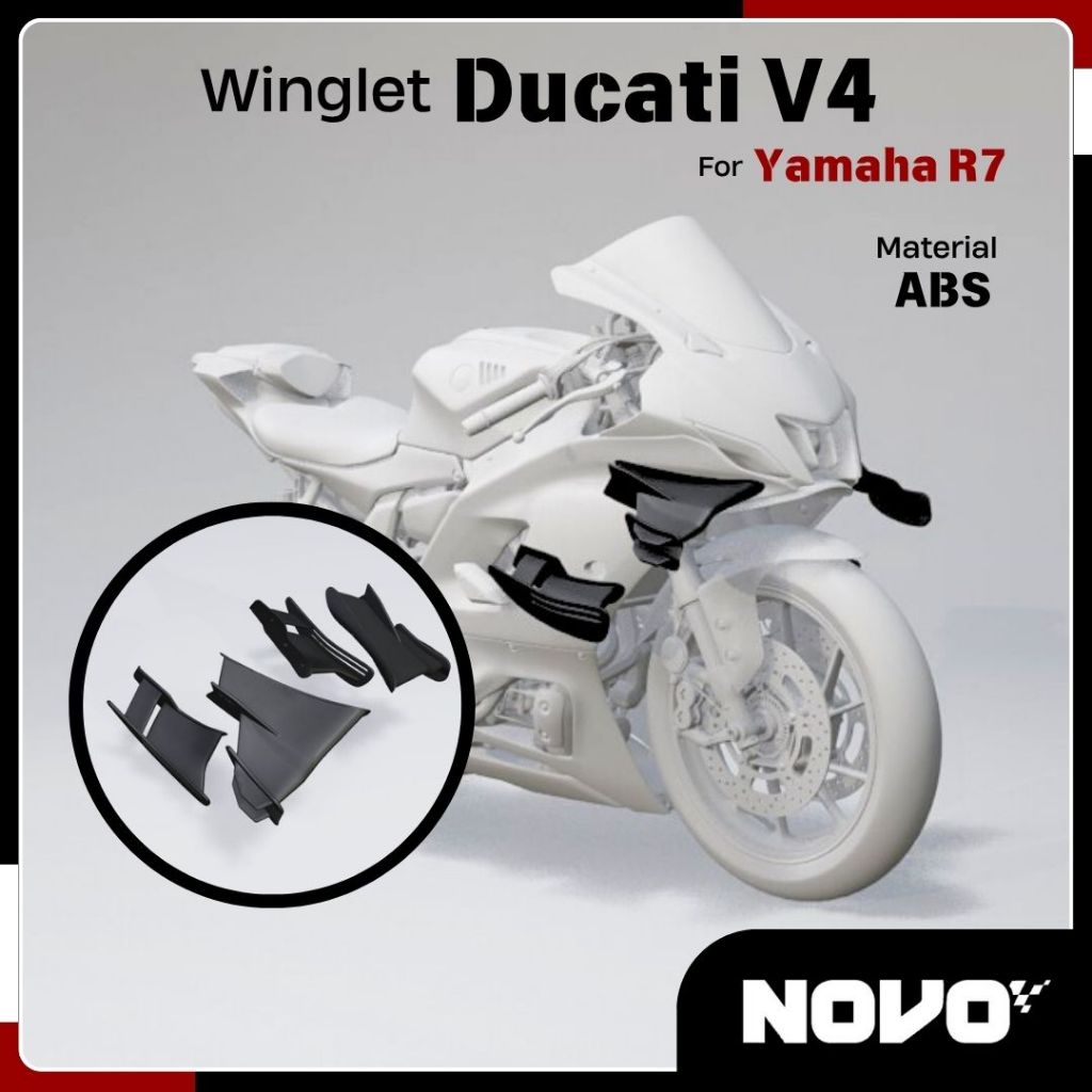[ Winglet ] สปอยเลอร์ Ducati Style สําหรับ Yamaha R7 - NOVO Moto