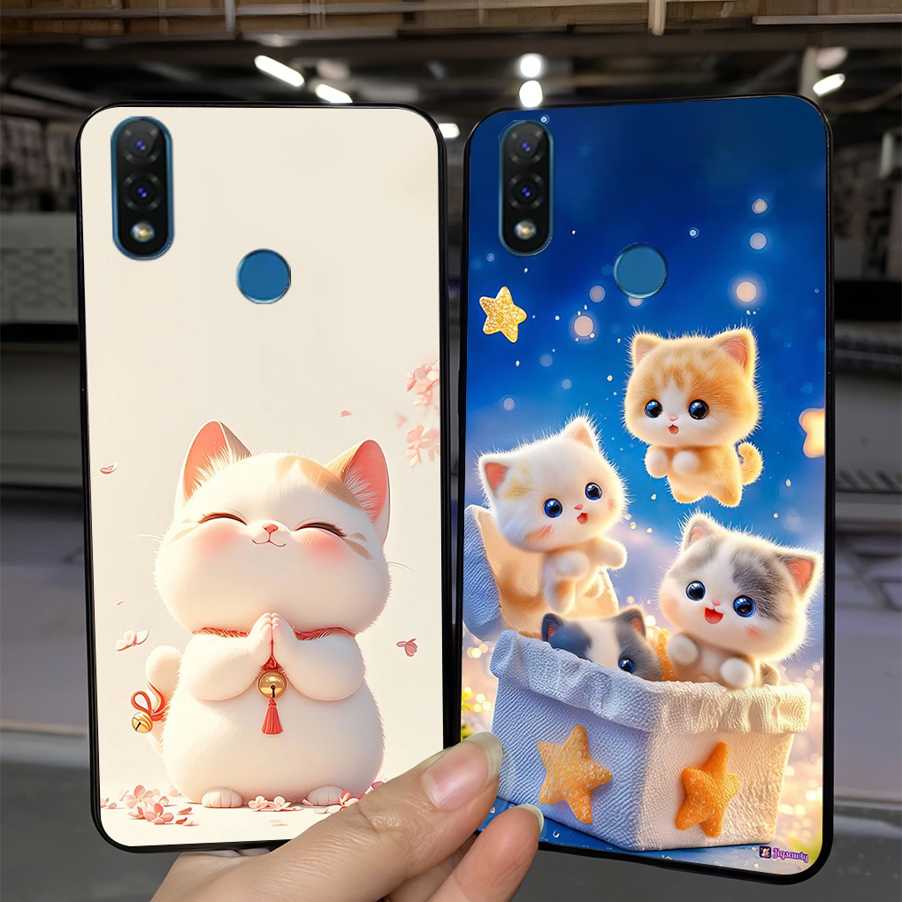 เคสสําหรับ vsmart Joy 2 Plus / Joy2+ พิมพ์ลายแมวน่ารัก / ปกยืดหยุ่น