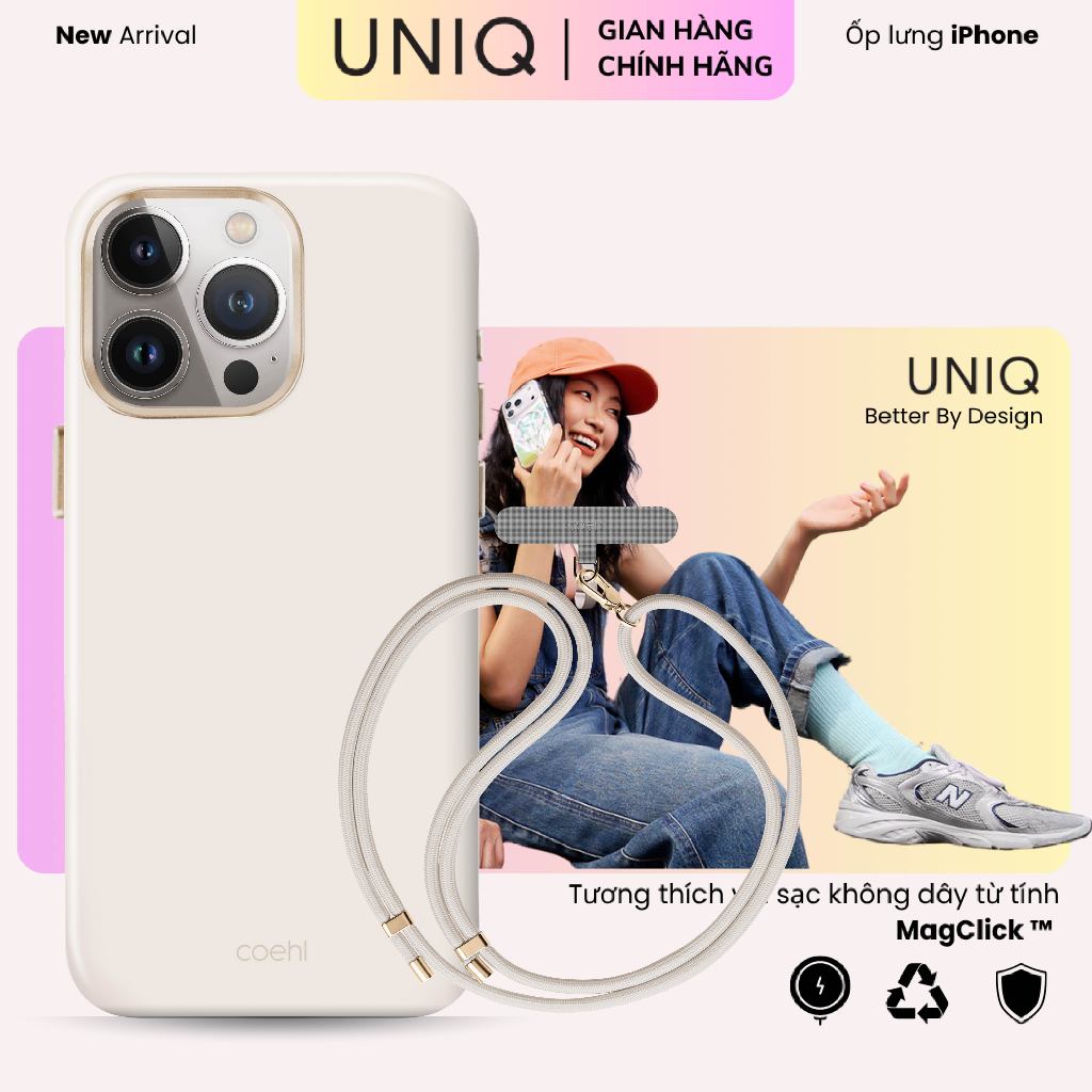UNIQ COEHL CREME Case สําหรับ iPhone 15 Pro