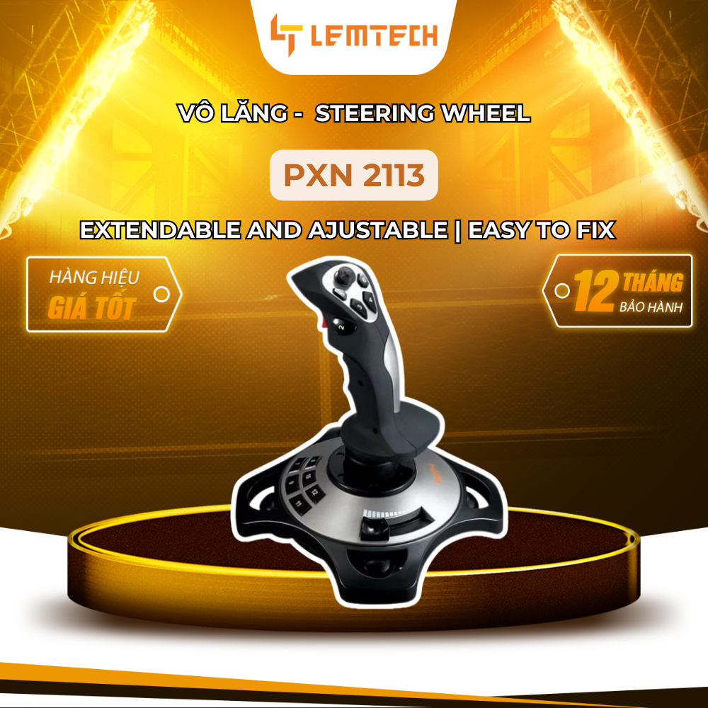 PXN 2113 PRO – พวงมาลัยเล่นเกมมัลติฟังก์ชั่นระดับไฮเอนด์สําหรับการควบคุม Flight Sim & Joystick