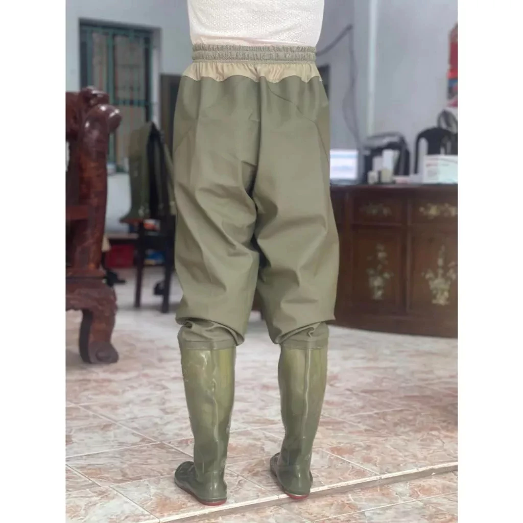 รองเท้าลุยน้ำยางหนา สีน้ำตาล สำหรับทำนา ตกปลา ไซส์ 36-45