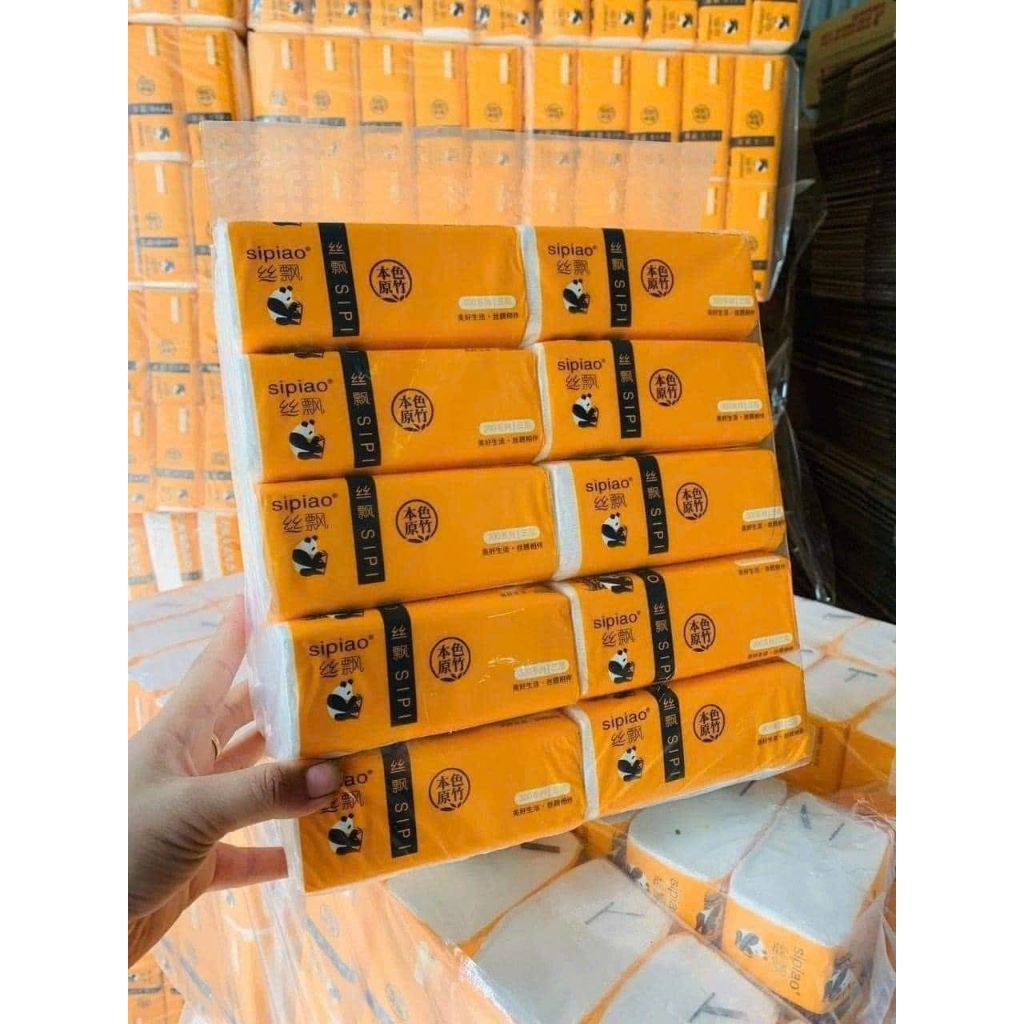 (ราคาถูกสุดๆ) PANDA PAPER PAPER 10 ม้วน SIPAO CONVIENENT สําหรับครอบครัวทุกคน