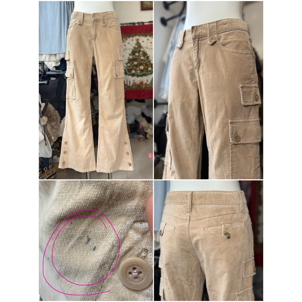[2hand_thrift] กางเกงกํามะหยี่เด็ก G@P (XXS) เอว 66 สะโพก 80-88 ยาว 89 ️ความผิดพลาดสกปรก