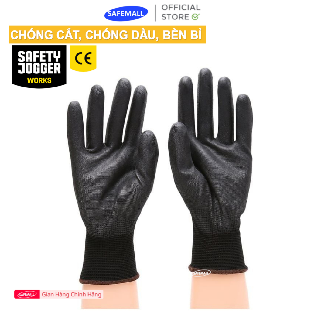 Safety Jogger Superpro ถุงมือป้องกันกันบาดระดับ 1 ทนน้ํามัน มาตรฐานยุโรป EN388 SAFEMALL