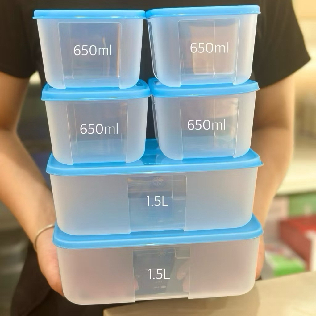 Fit 6 Tupperware Combo Freezer Box 6 กล่อง (650ml*4 + 1.5L *2) - สินค้าของแท้ - Bimtup