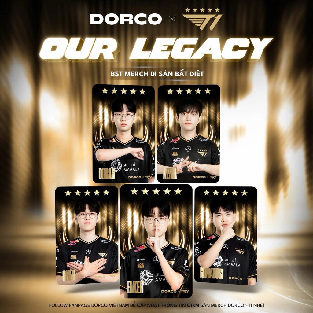 SKT T1 Gold Player Corner Card Limited Edition