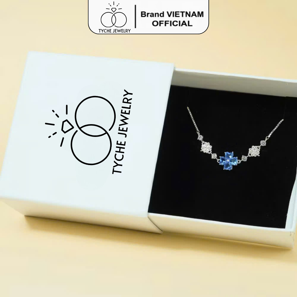 Tyche Blue Sky สร้อยข้อมือเงินผู้หญิงหินธรรมชาติ Handmade Mix ประณีต Mini Ball Charm Tyche เครื่องปร