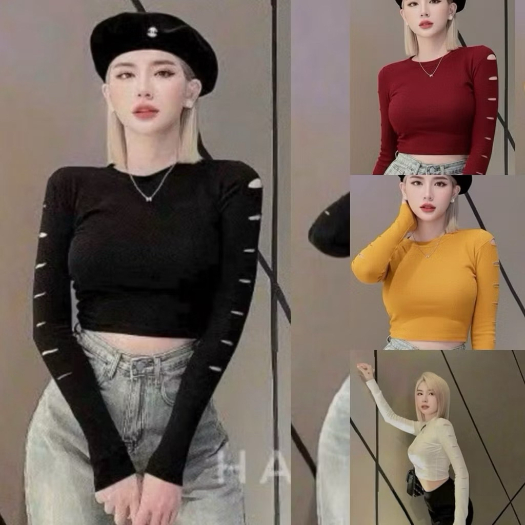 EXTREMELY BEAUTIFUL Ripped STYLE เสื้อยืดแขนยาว HP RACH