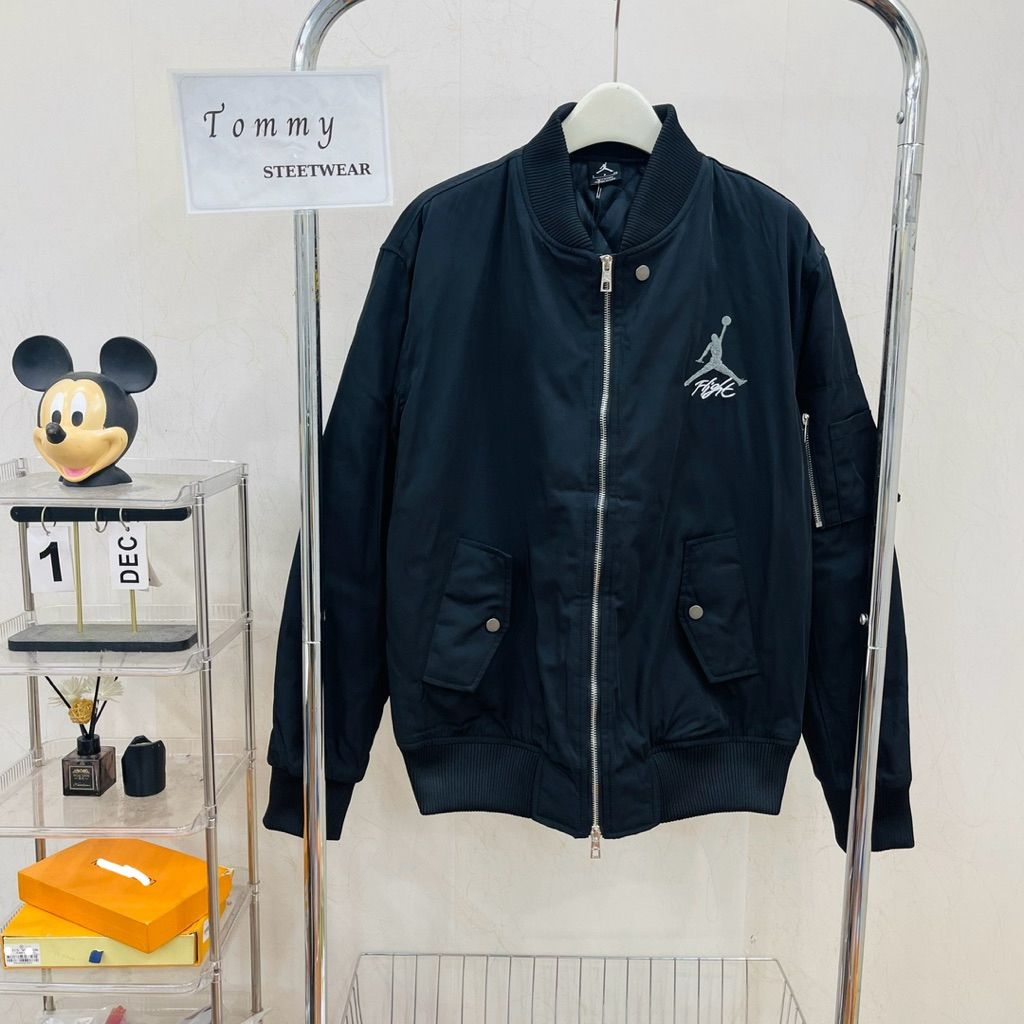 [คุณภาพสูง] - J0rdan Fight A1r Bomber Jacket ปักตัวอักษรด้านหลัง - สินค้าคุณภาพสูง