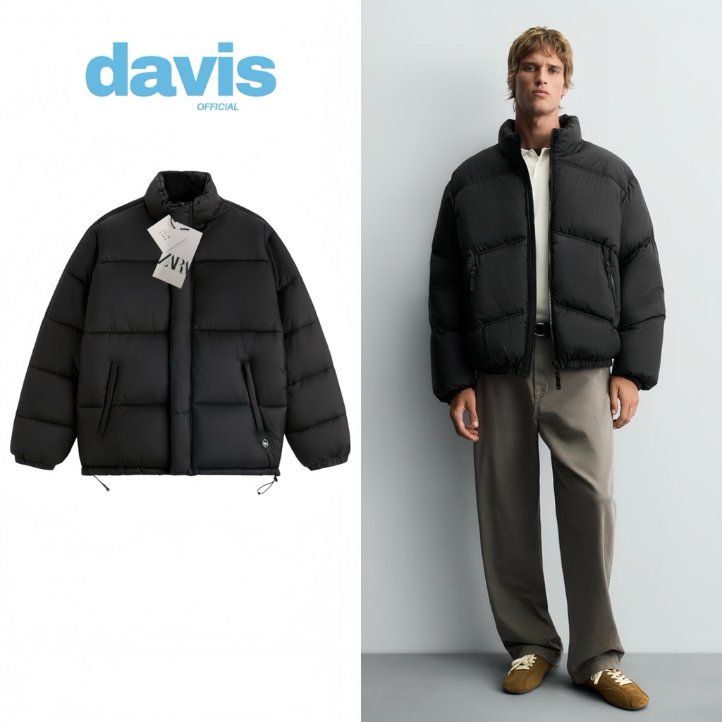 เสื้อชูชีพไขมัน Zara สําหรับผู้ชายและผู้หญิงพร้อมการควิลท์หนา 100% Auth - Davis Official