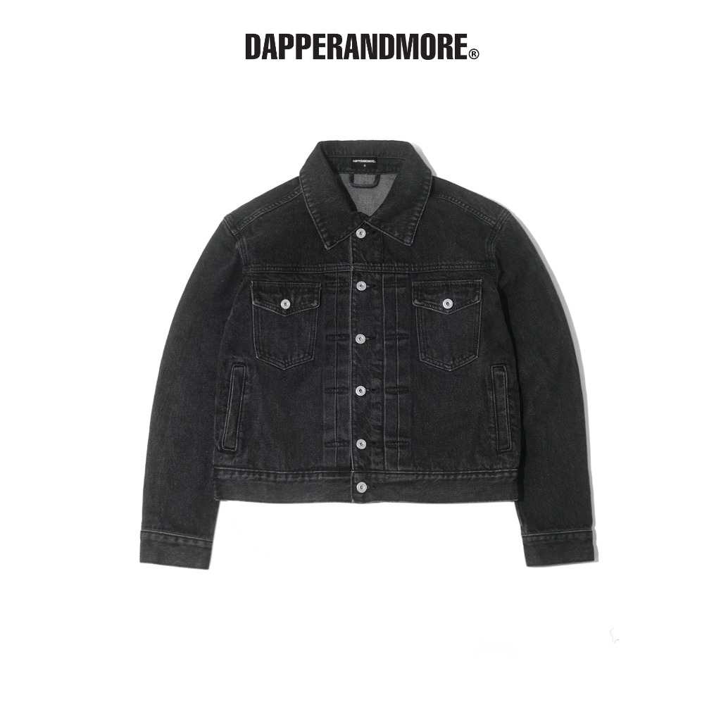 DAPPERANDMORE "TRUCKER DENIM JACKET" - สีดํา