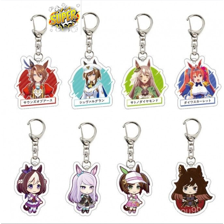 พวงกุญแจอนิเมะ Uma Musume Pretty Derby Acrylica Oguri Cap Clear Bliss Agnes Tachyon