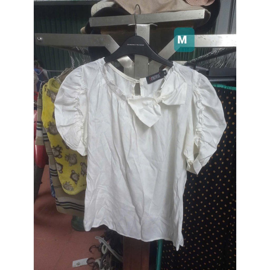 เสื้อโบว์สีขาว SM MS3752