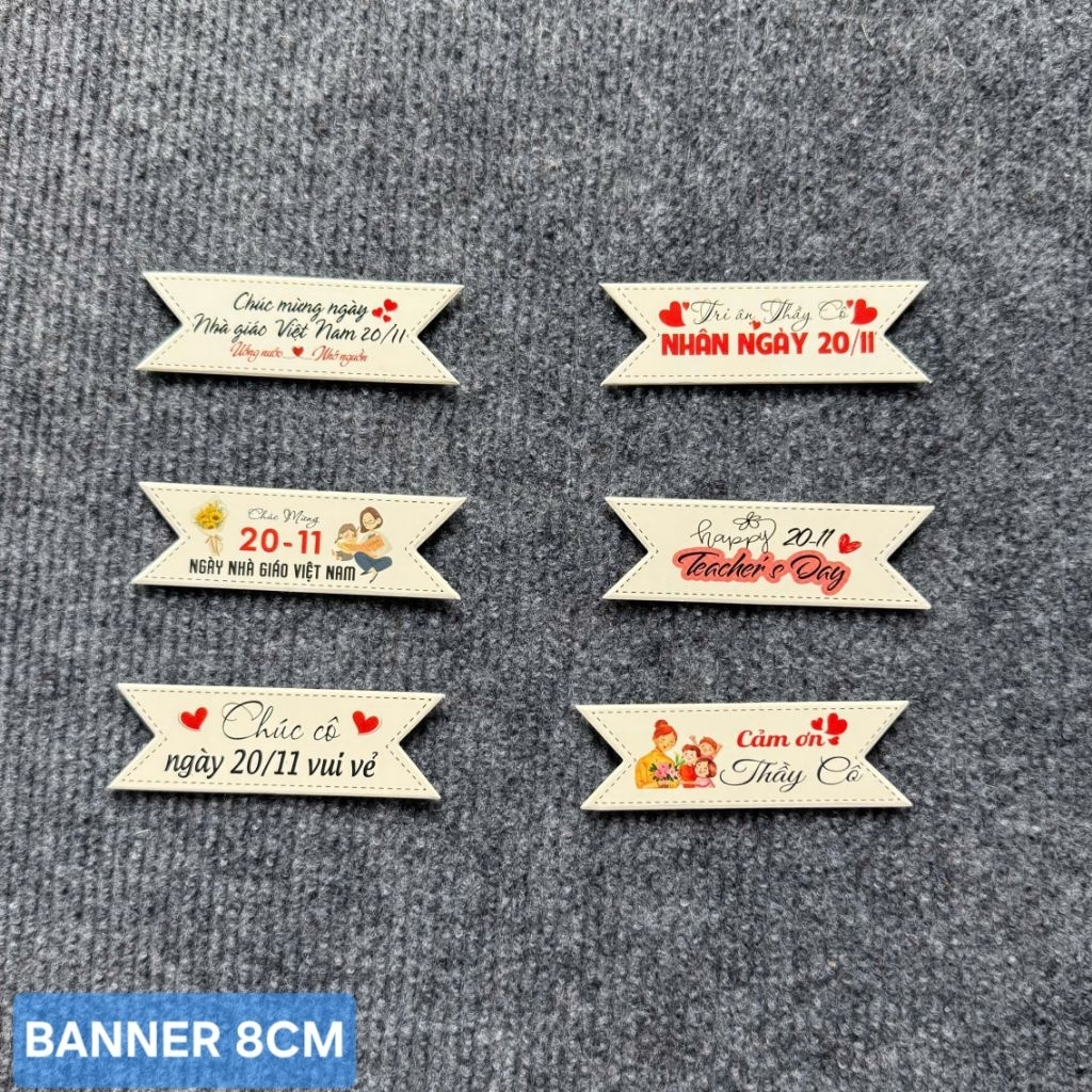 [ LOTS OF 10 ชิ้น ] BANNER 8CM CEREMONY MIX MODELS ใช้แล้วตกแต่งดอกไม้เล็กๆ BOUQUETS และครีมเค้ก