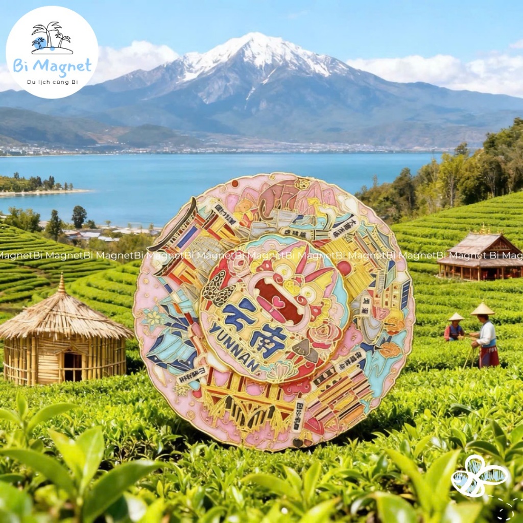 [AVAILABLE] Magnet แม่เหล็กโลหะหมุนได้ Dali Kunming ของที่ระลึก Travel Yunnan China