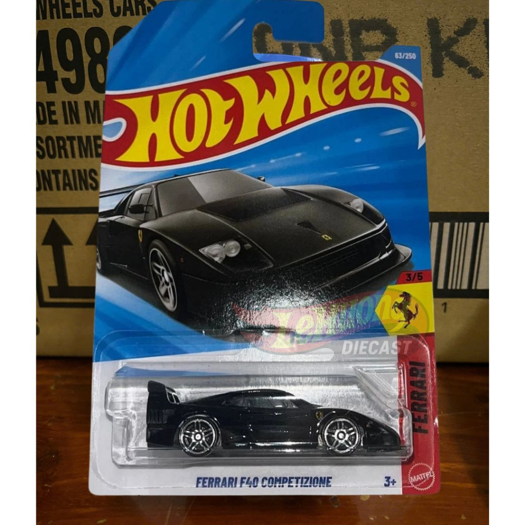 LeHuong Diecast - Hot Wheels Ferrari F40 Competizione (สีดํา) Case C 2026
