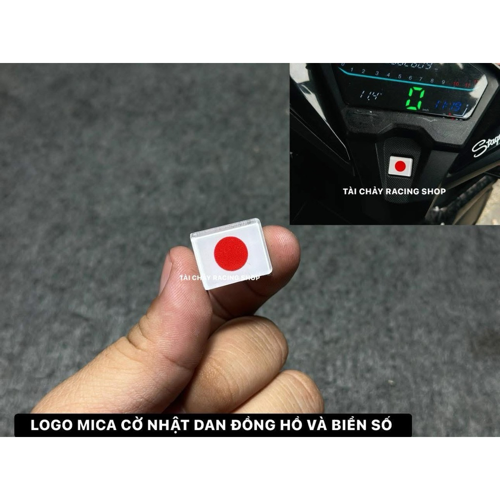 [ 1 ชิ้น ] MICA CUSTOM LOGO 3D JAPANESE FLAG MOTORCYCLE WATCH STICKER