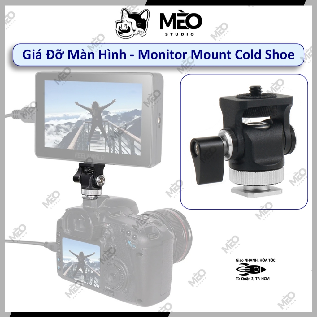 Monitor Mount Cold Shoe - Monitor Mount Cold Shoe - อะแดปเตอร์ขาตั้งกล้องแบบยืดหยุ่นพร้อมกล้อง Colds