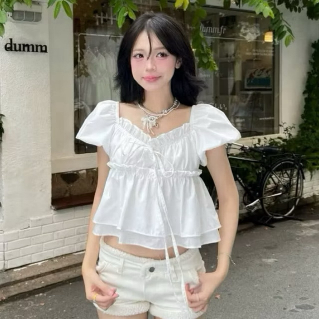 เสื้อเชิ้ต BABYDOLL พร้อมผ้ากํามะหยี่ใน SMOOTH, COOL COTTON SILK BL84 - รูปที่ 2