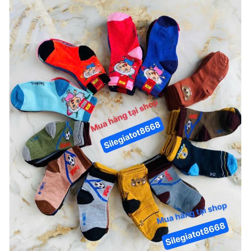 ถุงเท้า MULTI-COLOR 10 คู่สําหรับเด็กชายและเด็กหญิง:SL