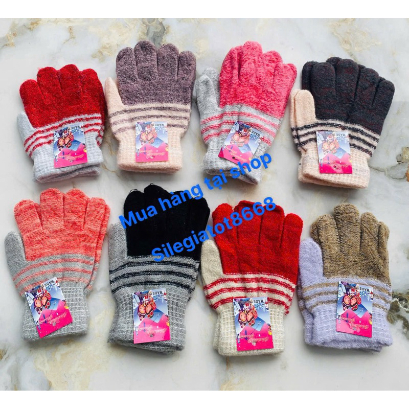 ถุงมือขนสัตว์จับจีบสําหรับเด็กชายและเด็กหญิง:2-7,8 YEARS OLD