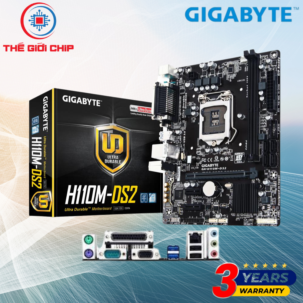 เมนบอร์ด (เมนบอร์ด) GIGABYTE GA-H110M-DS2 DDR4 ฉันเหมือนใหม่ Box 36 เดือนโดยซัพพลายเออร์
