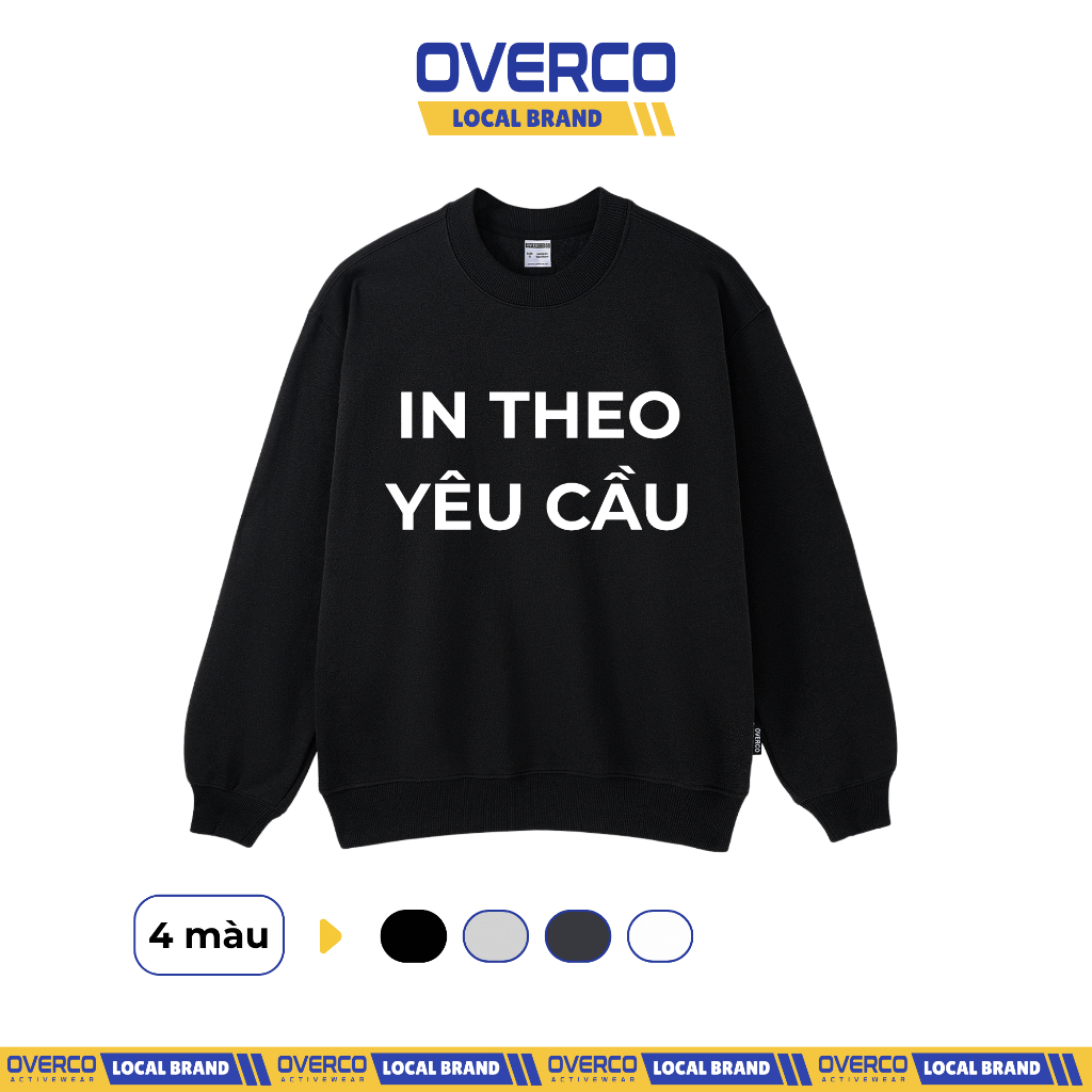 [พิมพ์บน Demand] Overco Brand 4-Color Soft High Quality Cotton Felt Sweater - O4K2