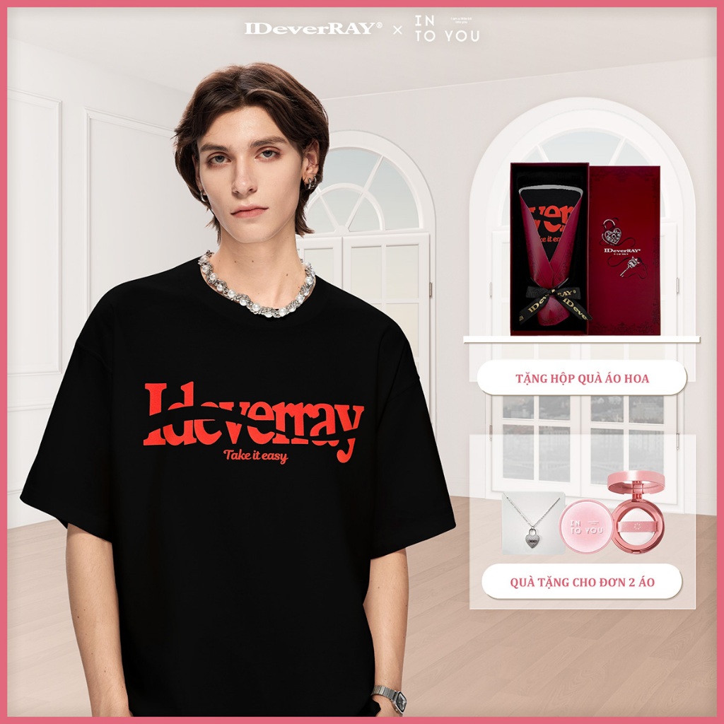 [RED LOCK BOX] เสื้อยืด unisex คุณภาพสูงของแท้ IDeverRAY MetroCoture ผ้าฝ้าย 260gsm 21MSL-TM789