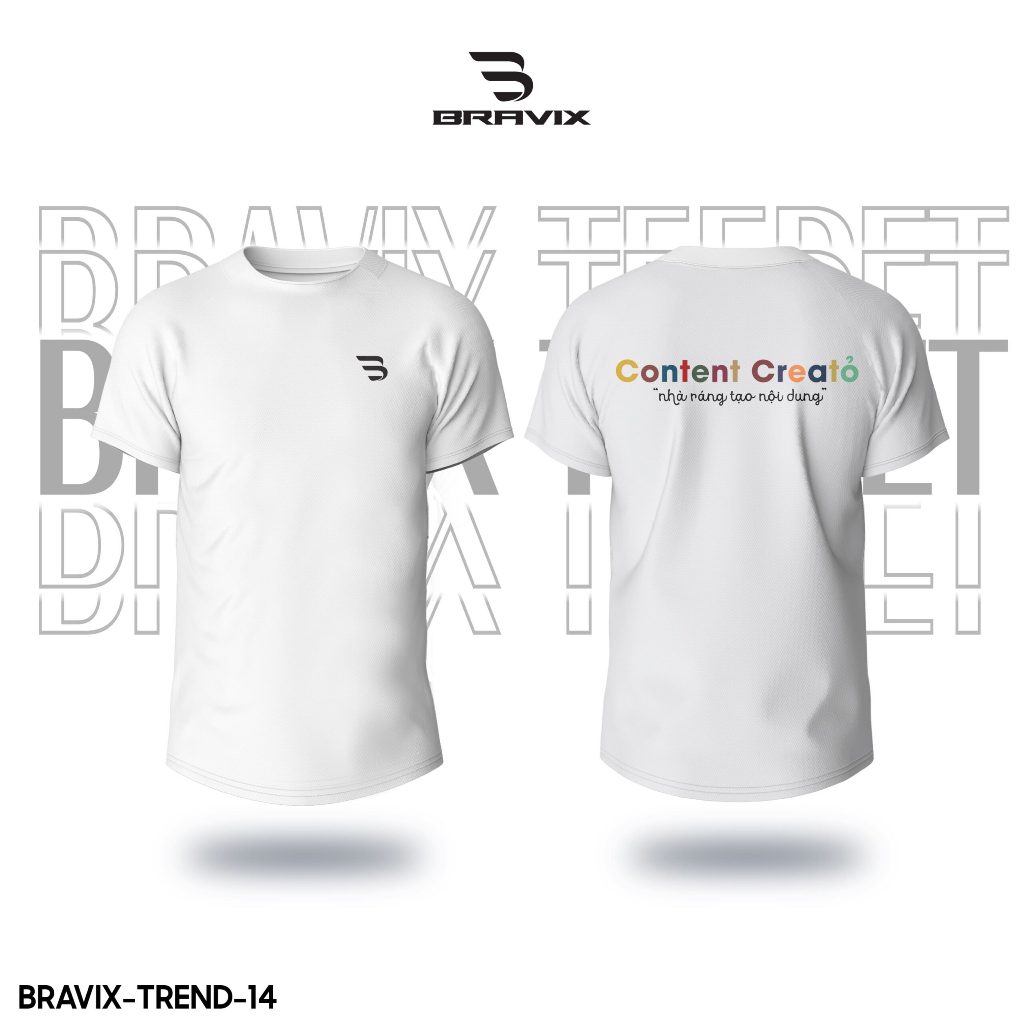 BRAVIX เสื้อยืดพิมพ์ลายแบบกําหนดเอง – รุ่น Creator Constent – Content Creator