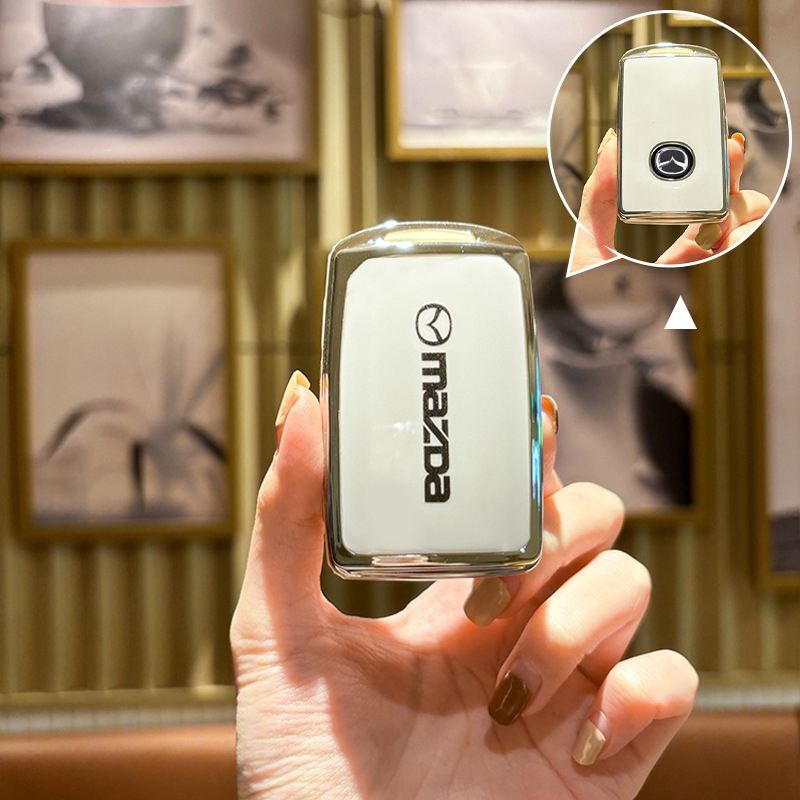 คุณภาพสูงยืดหยุ่น tpu mazda ฝาครอบกุญแจสําหรับ cx5 cx8 cx30 cx3 mazda 3 สองสีสีดําและสีขาวสําหรับ 20