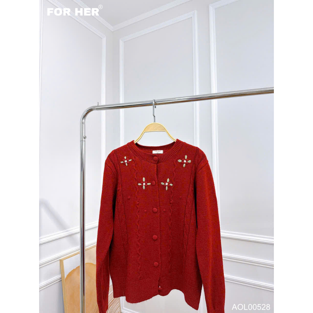 FORHER เสื้อสเวตเตอร์ลายดอกไม้ - AOL00524 AOL00525 AOL00526 AOL00527 AOL00528