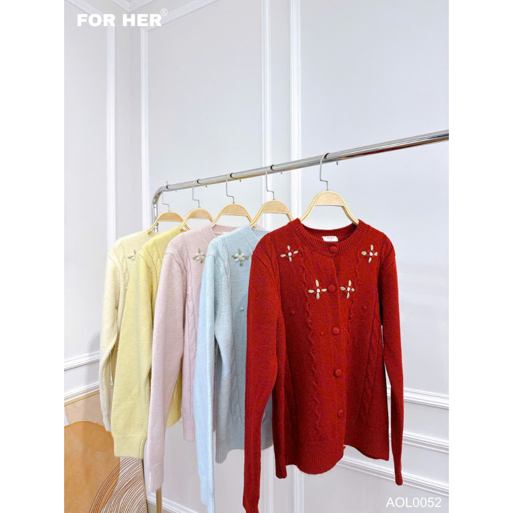เสื้อสเวตเตอร์ลายดอกไม้ - AOL00524 AOL00525 AOL00526 AOL00527 AOL00528