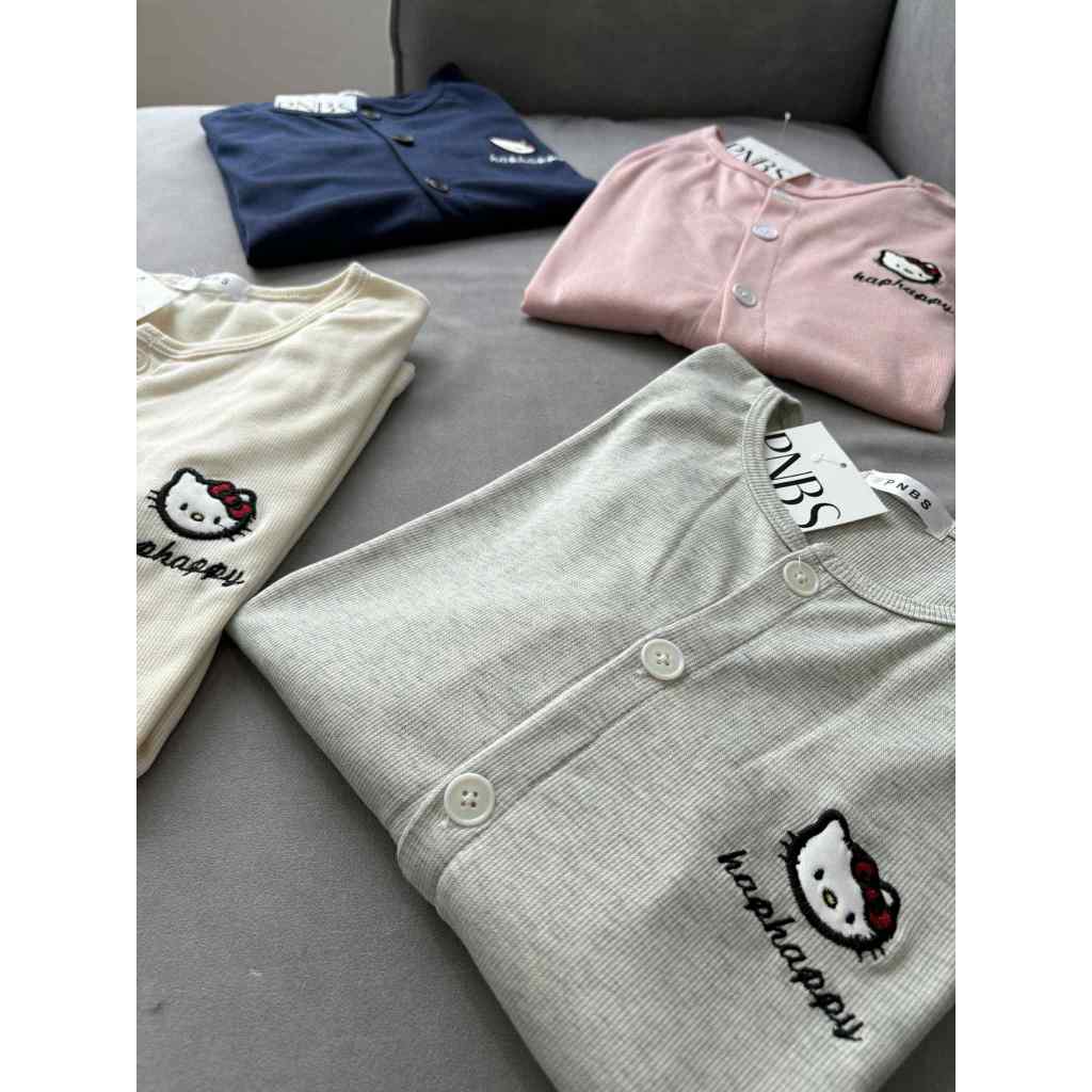เสื้อคาร์ดิแกนปักลายคิตตี้น่ารัก12สีดอกโบตั๋น-เสื้อแจ็คเก็ตแขนยาวสไตล์สาวฮอตน่ารัก- ACD011