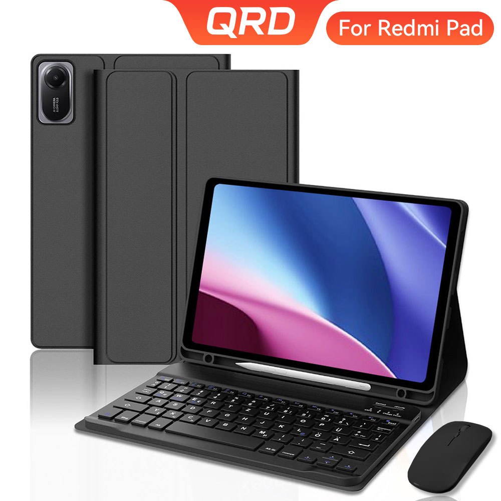 เคสคีย์บอร์ด QRD สําหรับ Xiaomi Redmi Pad 2 11 นิ้ว 2025,คีย์บอร์ด Bluetooth แม่เหล็กแบบถอดได้