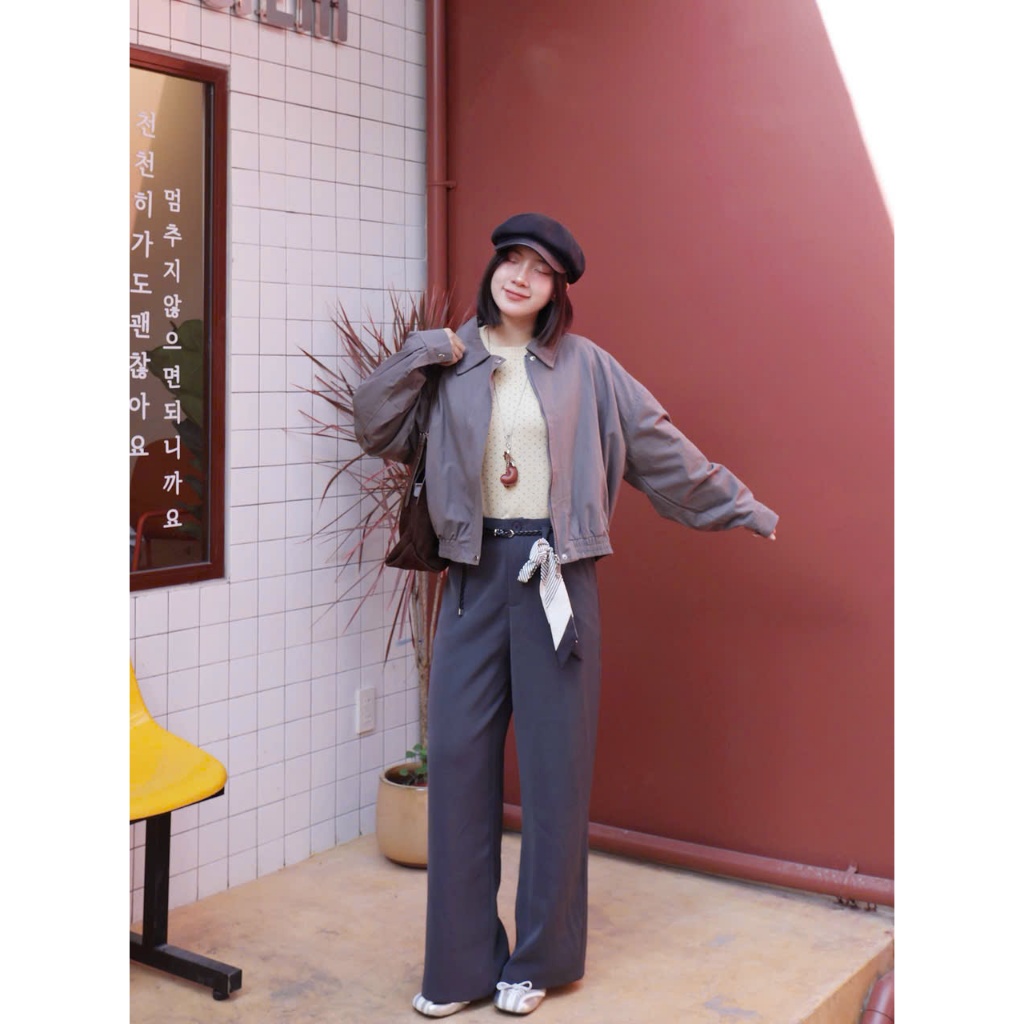 กางเกงผ้าขากระบอก - ถาม939