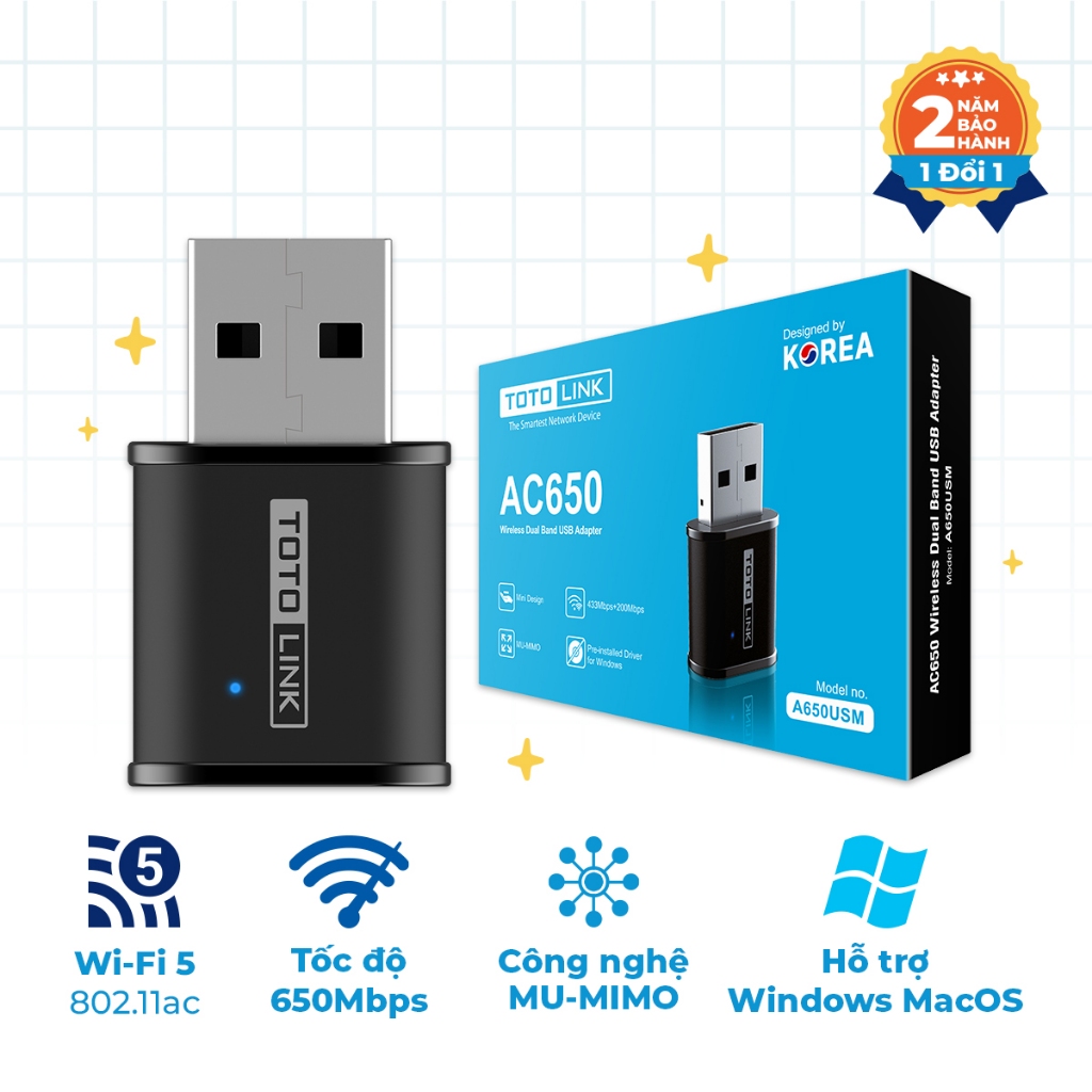 [Fire] A650USM - AC650 Dual Band mini USB Wi-Fi