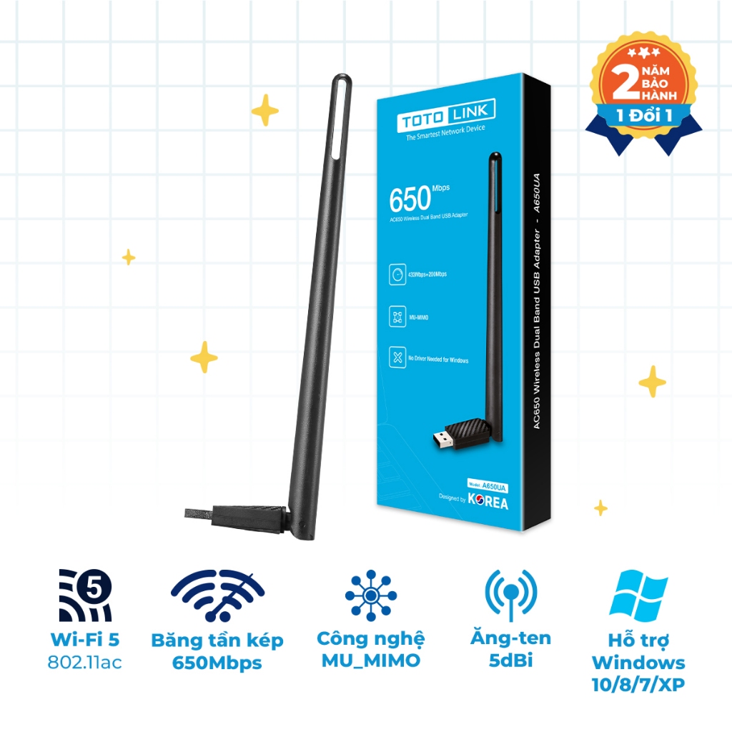 [Fire] A650UA - AC650 Dual Band USB Wi-Fi