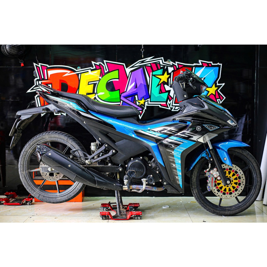 EXCITER 155 สติ๊กเกอร์ REMOVABLE รุ่น Y16ZR BLUE BLUE สําหรับรถยนต์สีดํา 3-LAYER DECAL DURABLE และกั