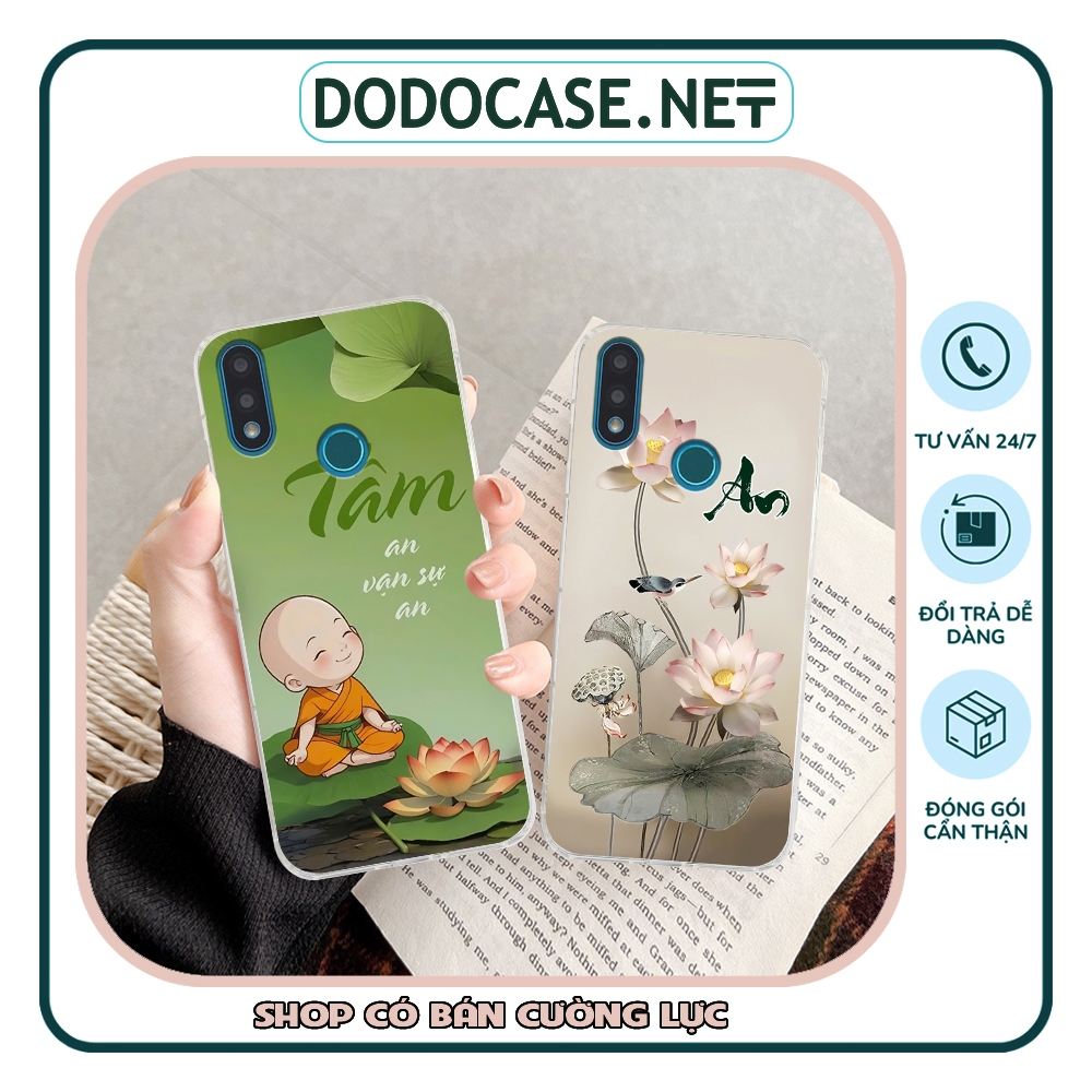 เคส Vsmart Joy 2 Plus / Joy2+ พิมพ์ลายใบบัวโพธิ์และสันติภาพจิตใจ