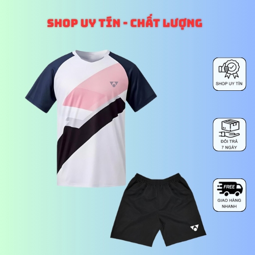 ชุดเสื้อผ้าแบดมินตันชายและหญิงที่มีลวดลายสวยงามสุด ๆ ยืด 4 ทาง ซับเหงื่อ ก24