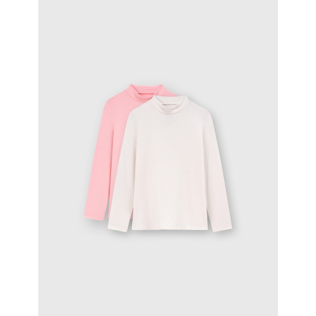 Combo 2 เสื้อระบายความร้อนสําหรับเด็กผู้หญิง CANIFA แขนยาวและคอปกสูง 1IS25W003