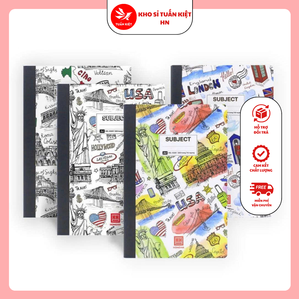 สมุดโน๊ต A4 มีเส้นแนวนอน 360 หน้า - HH4589